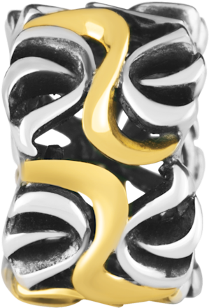 Michael Hill 10ct Yellow Gold & Sterling Silver Swirl - Basic Pump Clipart (600x600), Png Download