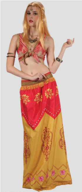 Dre1007 Belly Dancer Adult Costume - Silk Clipart (650x650), Png Download