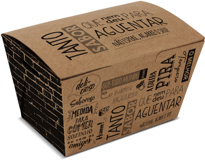 Fv6k Embalagem Para Fritas E Porções Viagem - Caixa Para Batata Frita Delivery Clipart (800x600), Png Download