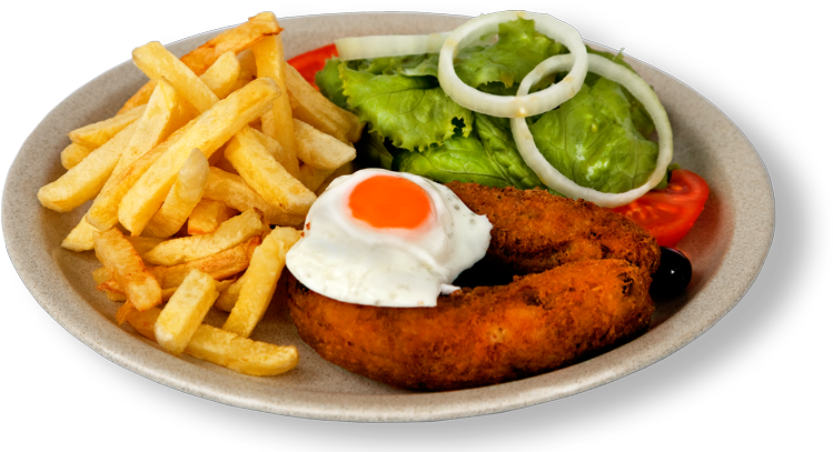 Alheira Reserva Especial, Com Batata Frita, Salada - French Fries Clipart (750x420), Png Download
