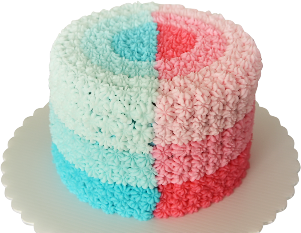 00425 01 Gender Reveal Cake - Sugar Cake Clipart (1170x780), Png Download