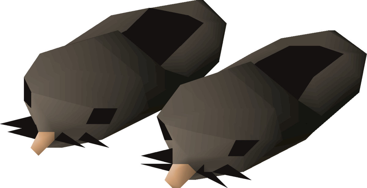 Mole Slippers Osrs Clipart (1200x614), Png Download