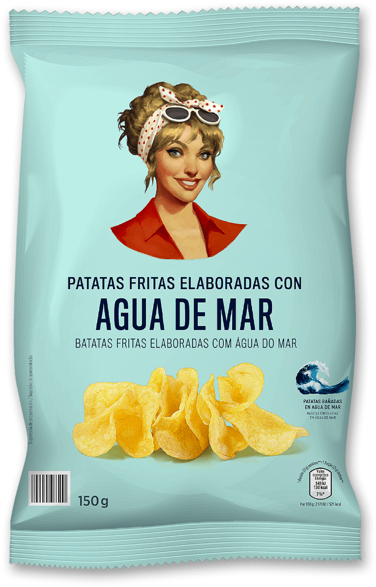 Batata Frita Água Do Mar, 150g - Patatas Fritas Agua De Mar Aldi Clipart (739x1153), Png Download