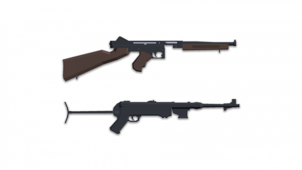 Submachine-guns - Thumb - - Firearm Clipart (1000x563), Png Download