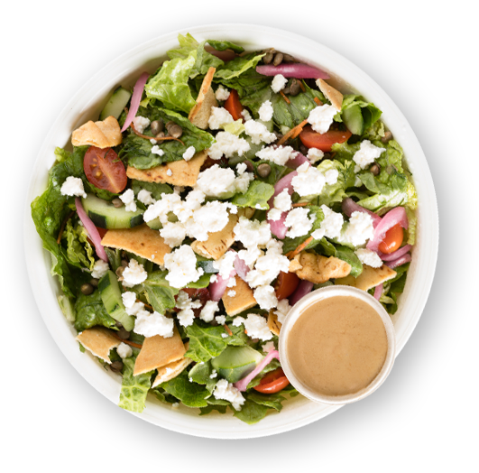 Fattoush Top View Png Clipart (612x535), Png Download