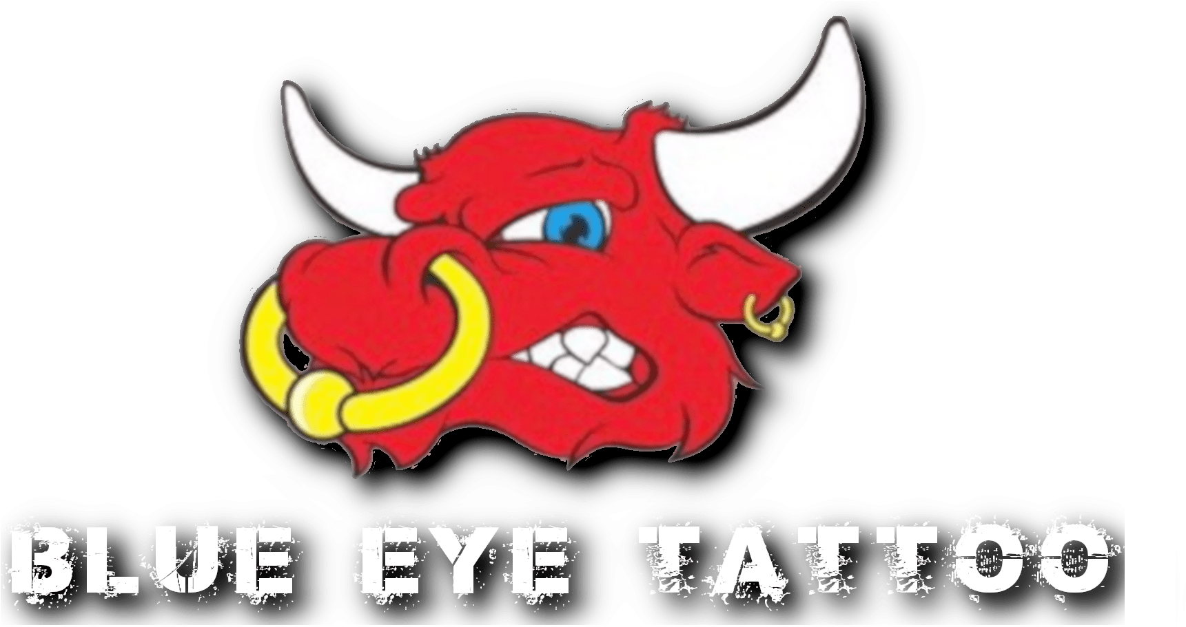 Blue Eye Tattoo - Cartoon Clipart (2000x933), Png Download