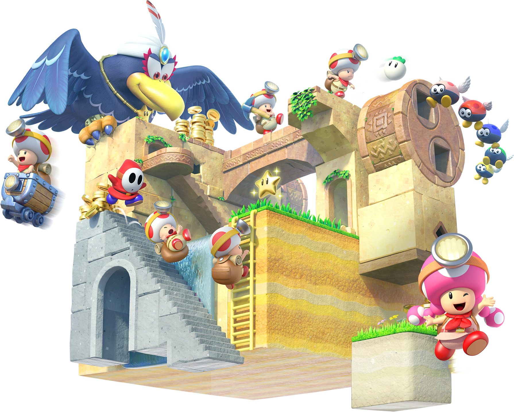 Captain Toad Treasure Tracker - Captain Toad Adventure Switch Clipart (1790x1436), Png Download