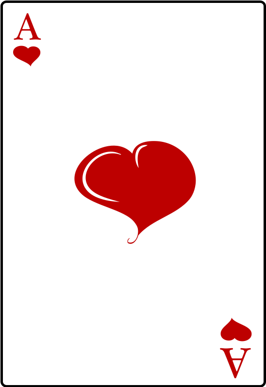 Asso Di Cuori Carta Clipart (800x800), Png Download