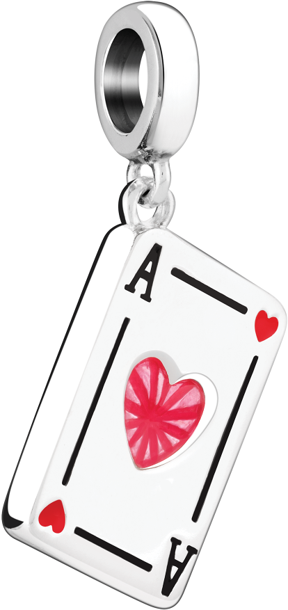 Chamilia Swarovski Ace Of Hearts - Keychain Clipart (414x877), Png Download