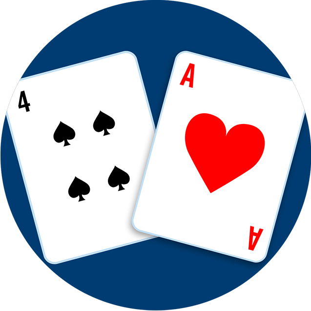 A Four Of Clubs And An Ace Of Hearts Clipart (637x637), Png Download