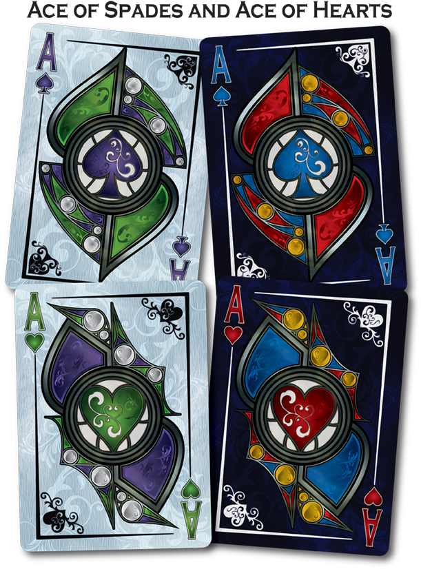 Back To Gothique Playing Cards - Stained Glass Clipart (640x837), Png Download