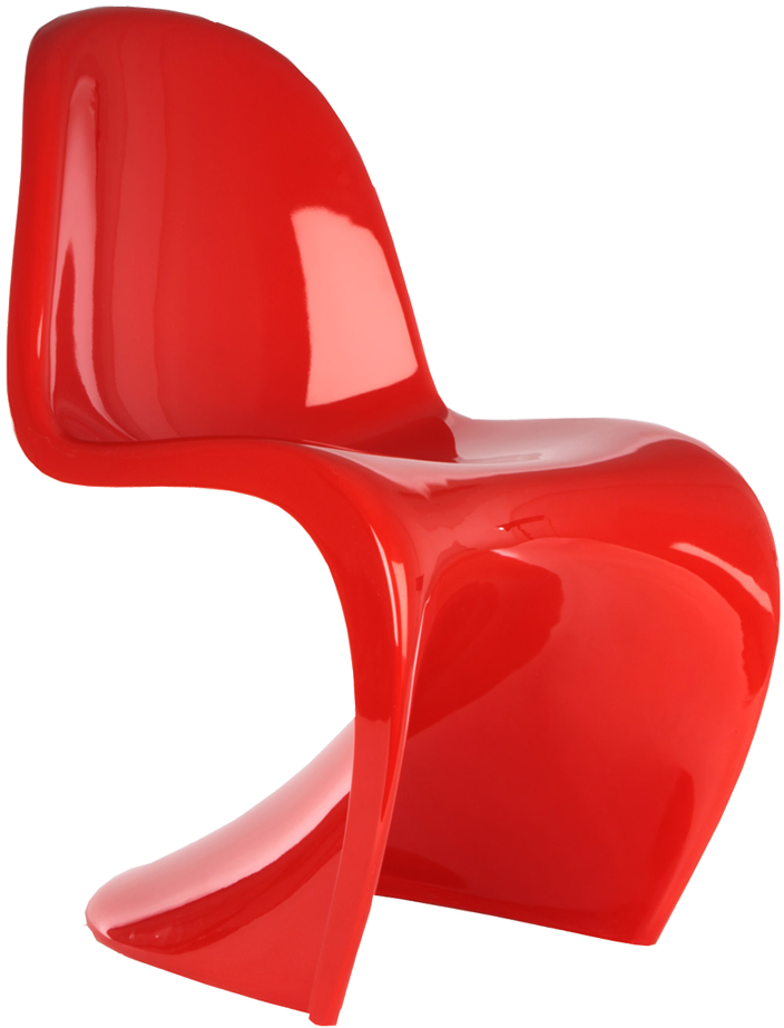 Iconic Chairs In Red - Verner Panton Panton Chair Clipart (922x1024), Png Download