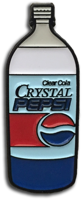 Crystal Pepsi Pin - Water Bottle Clipart (1000x1000), Png Download
