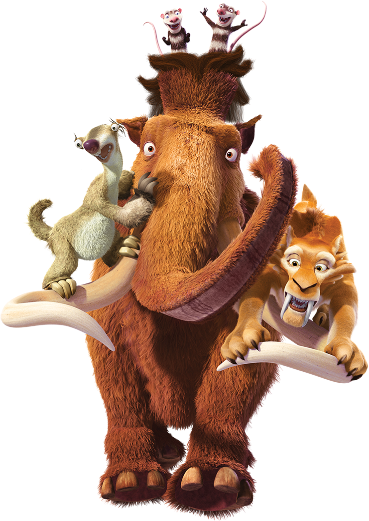 Save The Children In Partnership With Ice Age - Ice Age Manny Sid And Diego Clipart (890x1200), Png Download