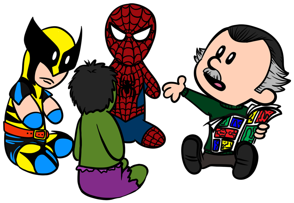 Stan Lee - Cartoon Clipart (1000x1000), Png Download