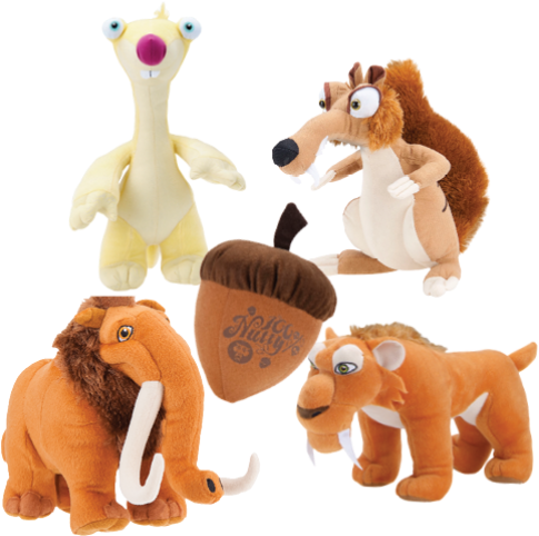 Ice Age Plush 5 Asst - Ice Age Toys Clipart (640x509), Png Download