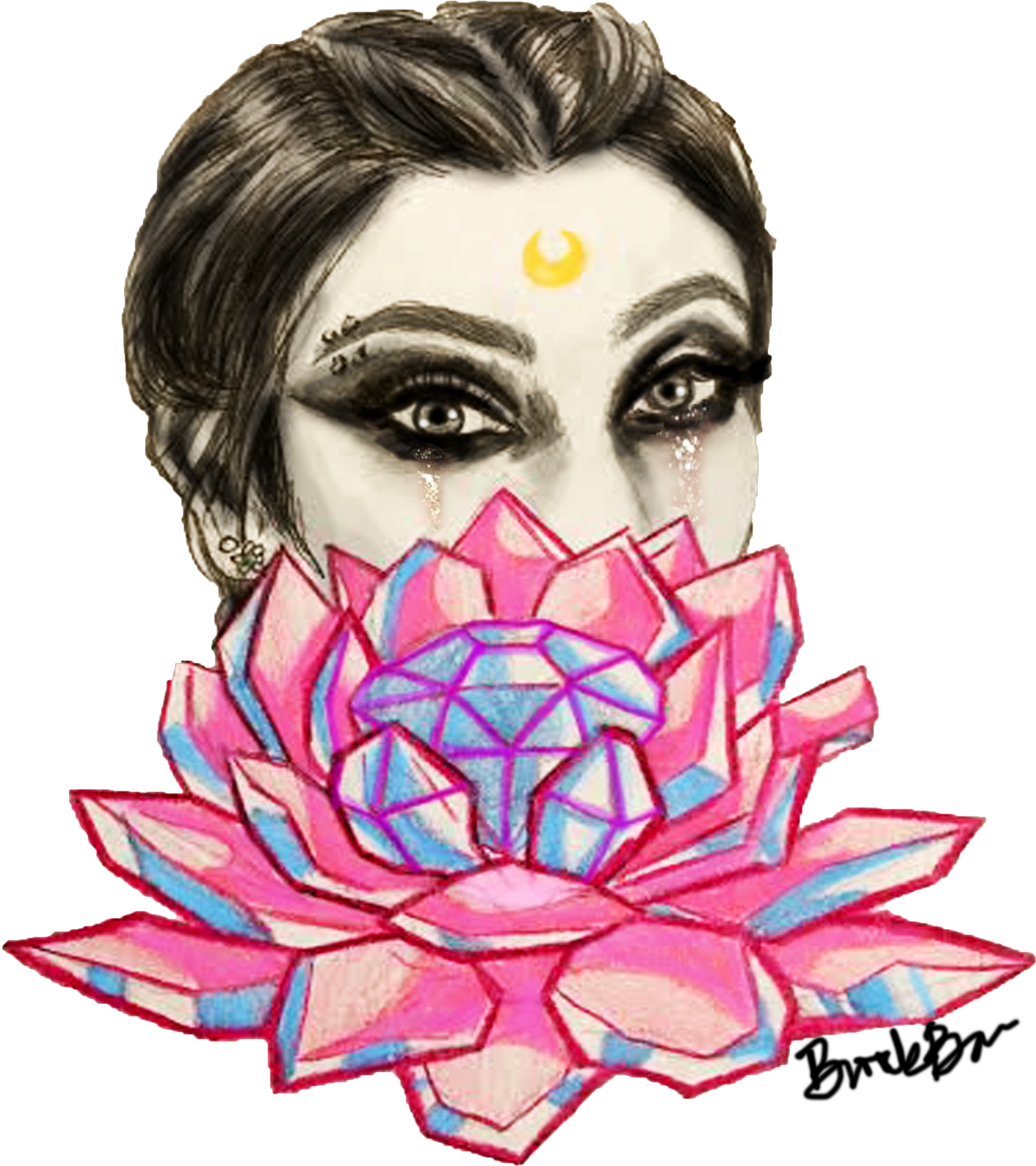 Tears Of Anime Princess - Illustration Clipart (3300x4200), Png Download