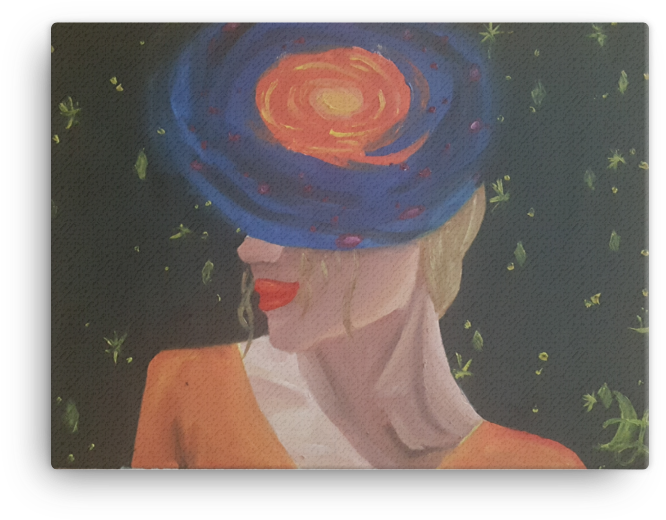 Sunflower Galaxy Canvas - Visual Arts Clipart (1000x1000), Png Download