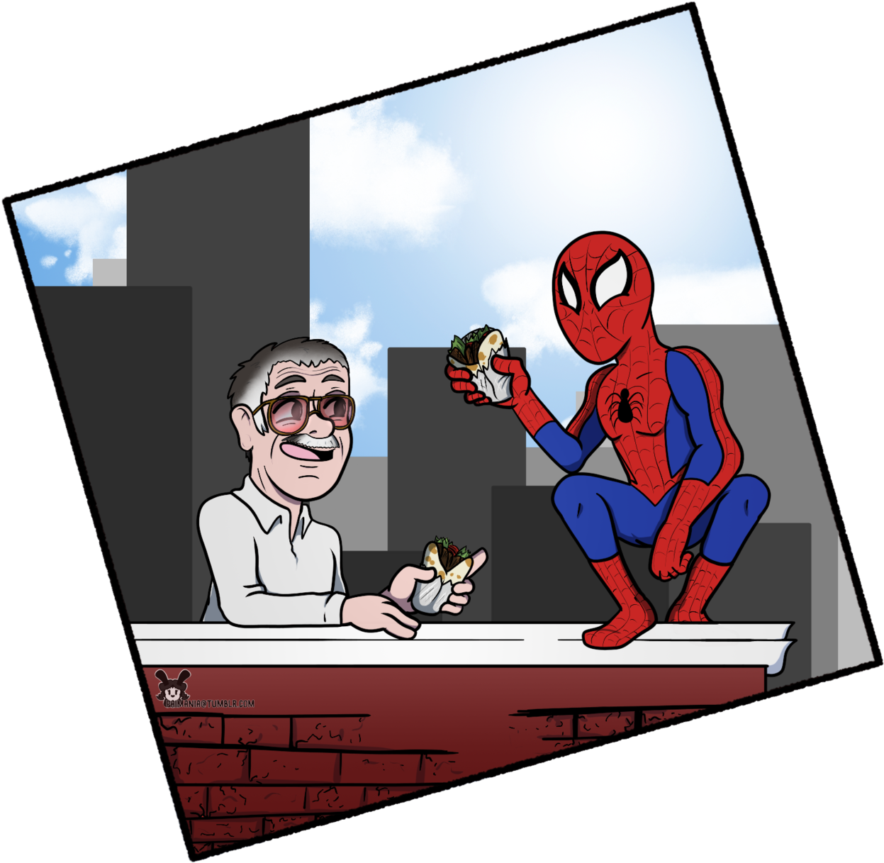 A Tribute Picture For Stan Lee, Thanks For Making Such - Cartoon Clipart (1280x1262), Png Download