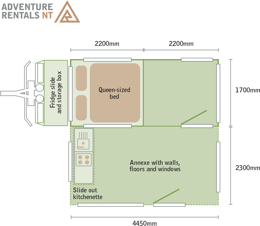 Adventure Rentals Camper Trailer Clipart (1000x938), Png Download