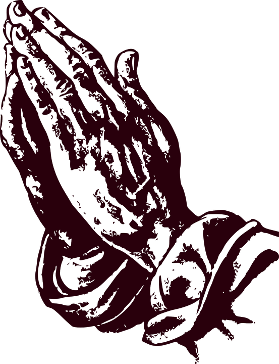 Pray Clipart Prayer Line - Png Praying Hands Transparent Png (553x720), Png Download