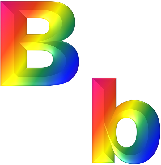 B Png - Rainbow Letter B Png Clipart - Large Size Png Image - PikPng