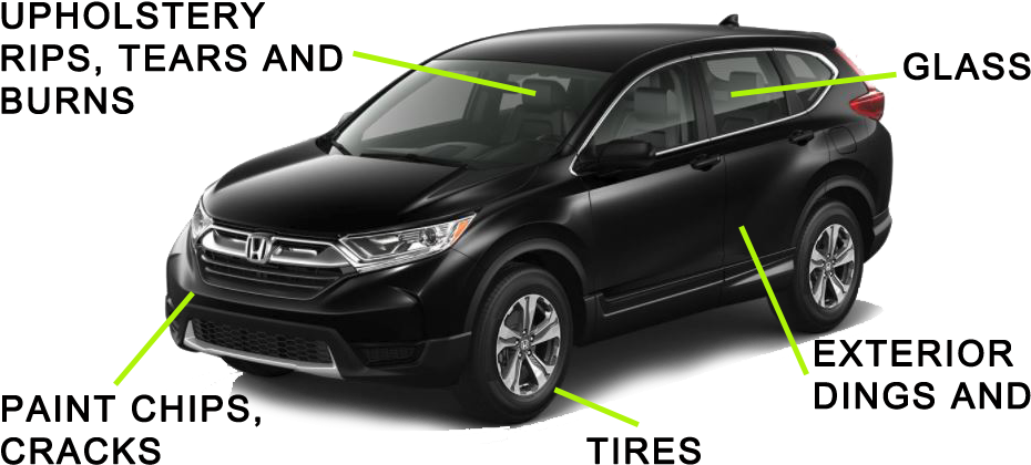 With Leased Vehicle Excess Wear & Tear, You May Not - Honda Crv 2019 Black Clipart (1000x500), Png Download