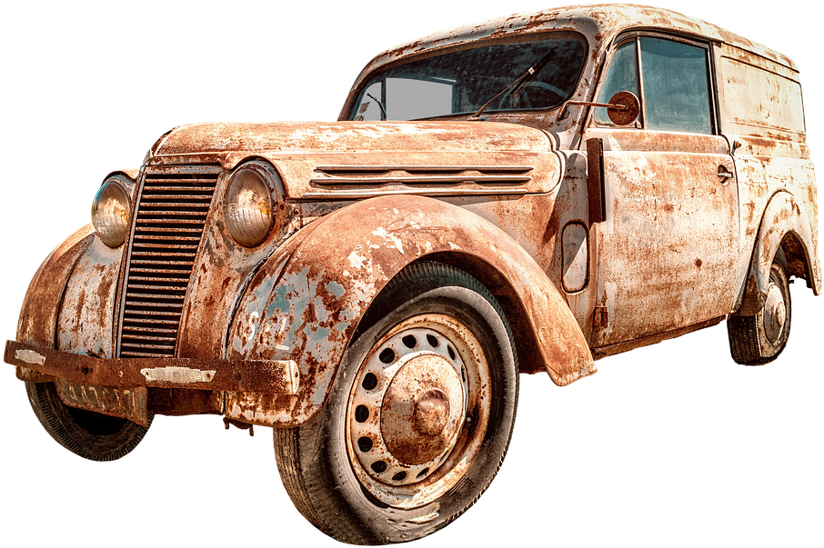 Auto, Renault Juvaquatre, France, Pkw - Broken Old Car Png Clipart (960x682), Png Download