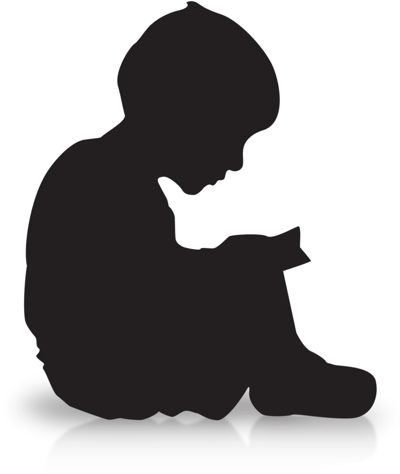 Great Post-bac Research Fellowship With The Yale Child - Boy Sitting Down Silhouette Clipart (886x1000), Png Download