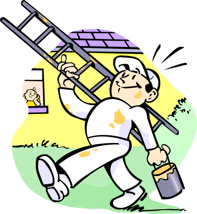 House Painter With House Painting Clip Art Png Download Large