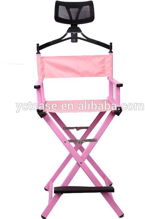 Aluminum Makeup Chair Director Chair With Headrest - كرسي ميك اب ارتست Clipart (482x726), Png Download