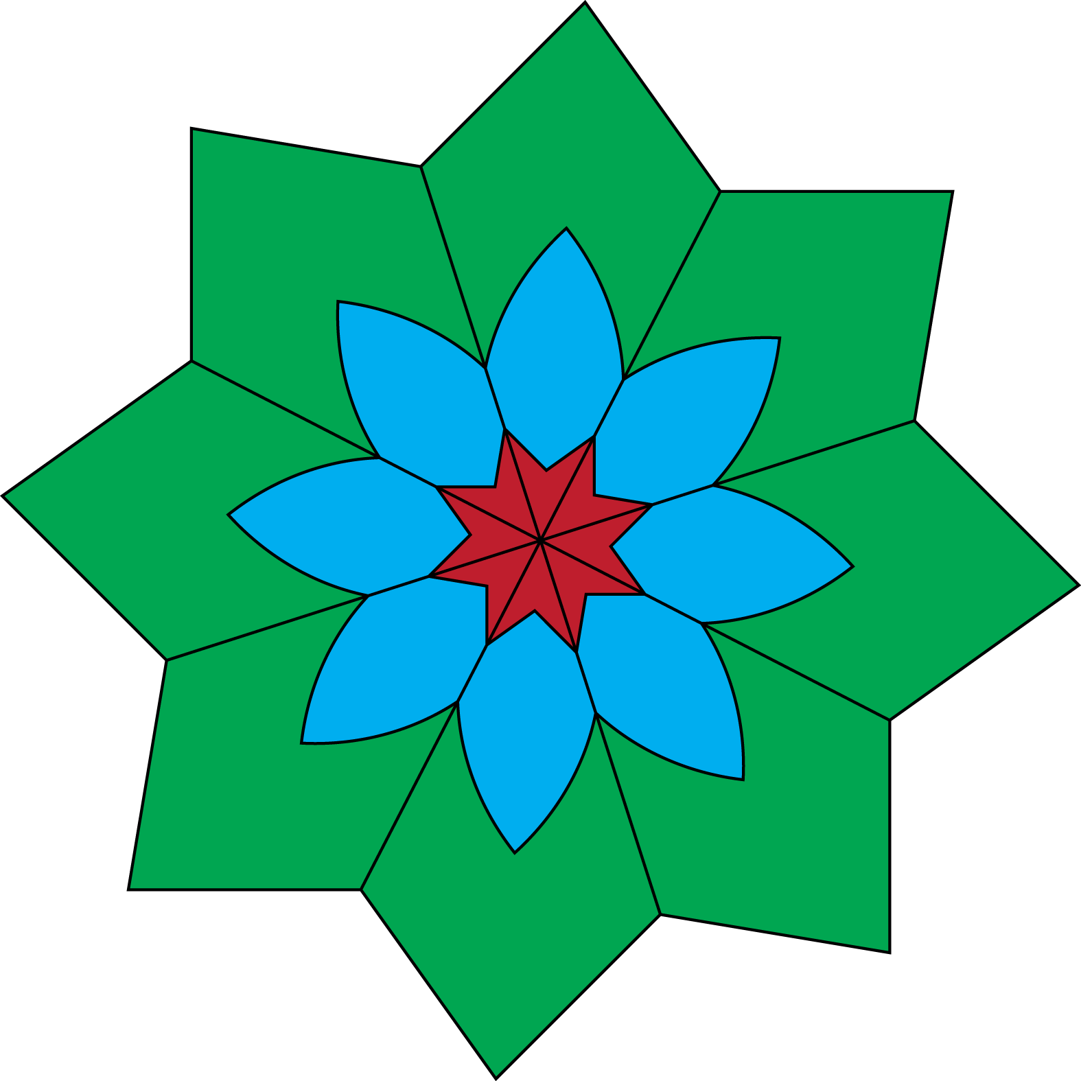 Kaleidoscope Flower Image - Flor Em Forma Geometrica Clipart (1575x1575), Png Download
