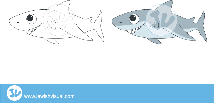 Illustration , Png Download - Great White Shark Clipart (843x407), Png Download