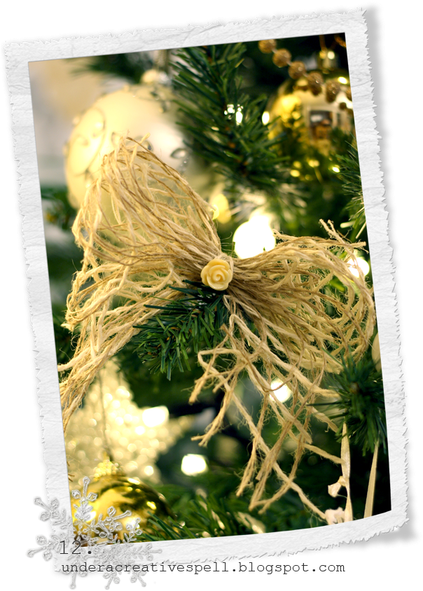 Wide Weave Burlap Mesh, Tie It Into A Bow, Add A Simple - Christmas Ornament Clipart (603x850), Png Download