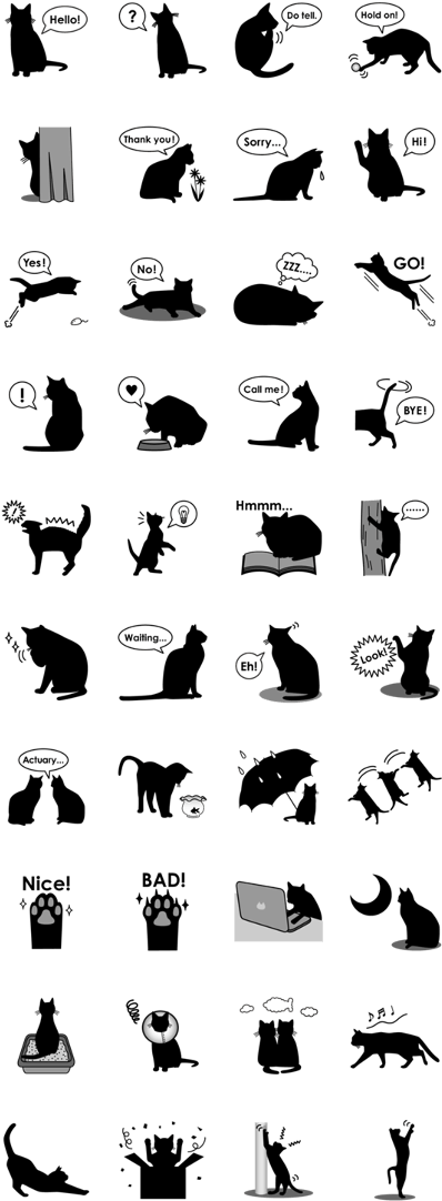 Black Cat Silhouette - Silhouette Clipart (420x1121), Png Download