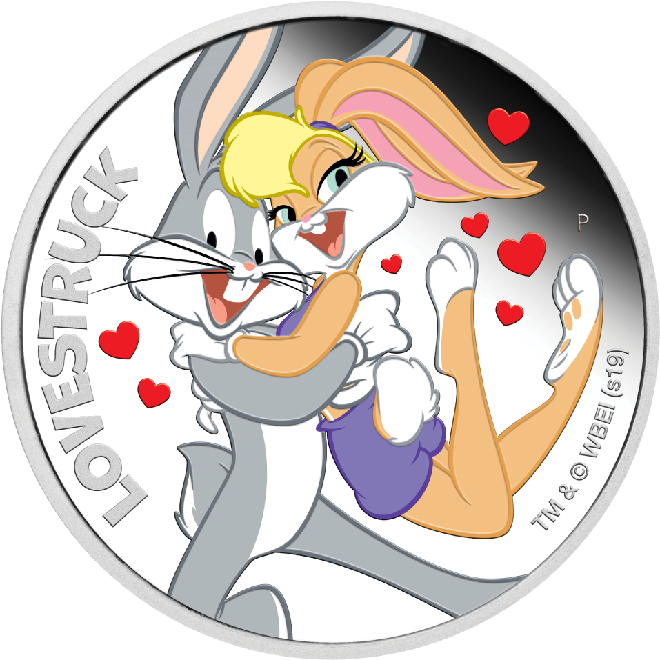 Silver Numis Looney Tunes Valentines Lovestruck 2019 - Looney Tunes Cartoons 2019 Clipart (1000x1000), Png Download