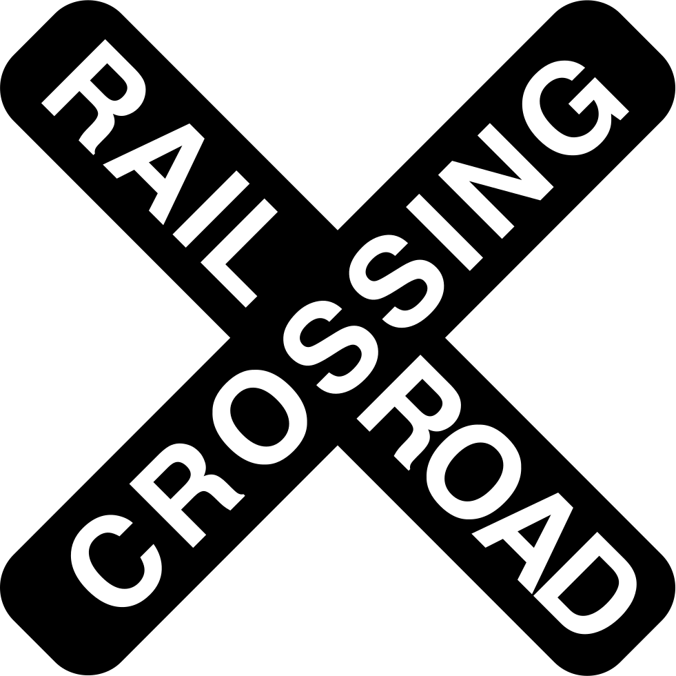Rail Road Crossing Cross Signal Comments - Señales De Tren Png Clipart (981x980), Png Download