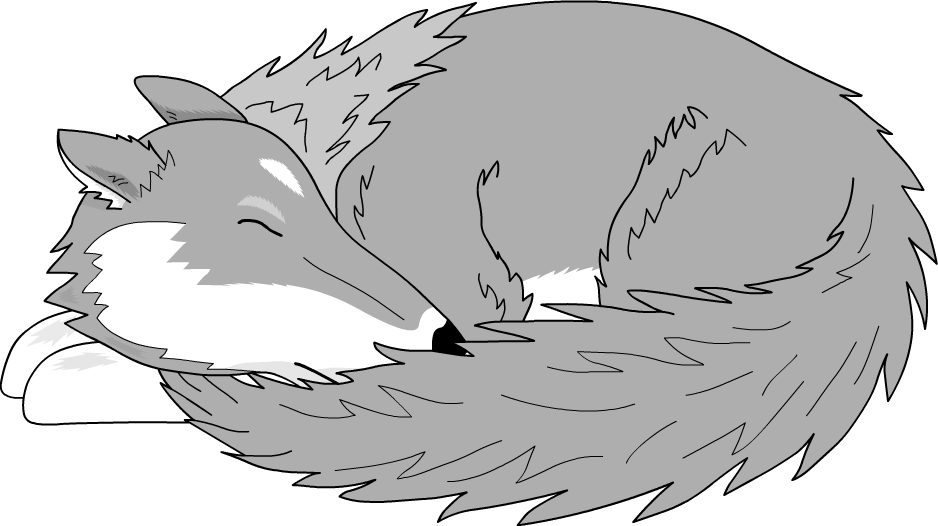Sleeping Wolf - Illustration Clipart (938x526), Png Download
