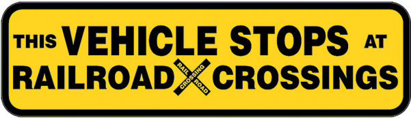 This Vehicle Stops At All Railroad Crossings Truck - Printing Clipart (600x600), Png Download
