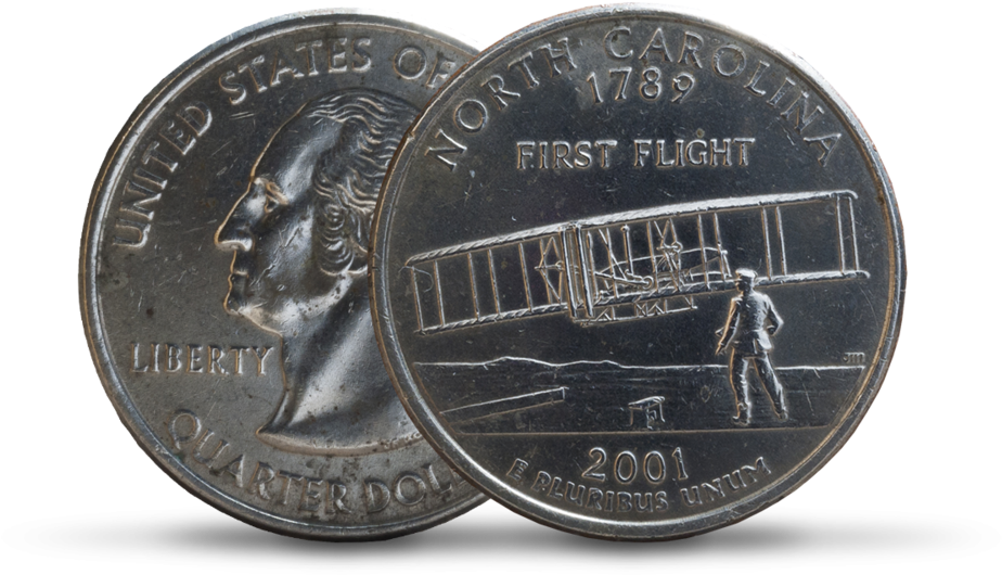 Flying Money Png - Quarter Clipart (924x530), Png Download