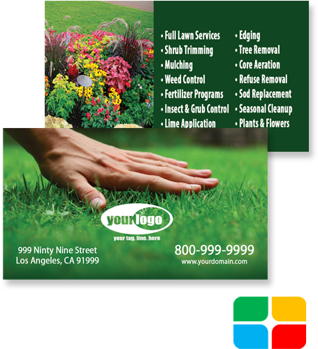 Landscaping Business Cards Templates - Landscape Business Card Design Clipart (495x705), Png Download