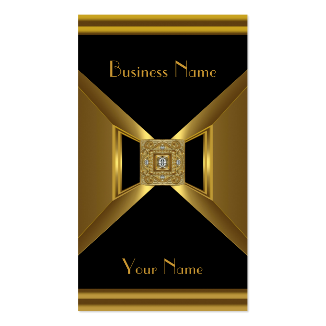 Business Card Elegant Gold Black Jewel Business Card - Book Cover Clipart (650x650), Png Download