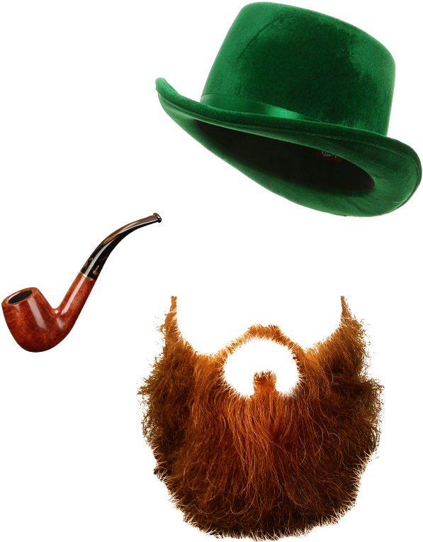 #stpatricksday #leprechaun #beard #costume #ftestickers - Cowboy Hat Clipart (1024x1024), Png Download