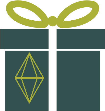 It Is The Plumbob Icon Used For The Icons And Titles - Graphic Design Clipart (1250x625), Png Download