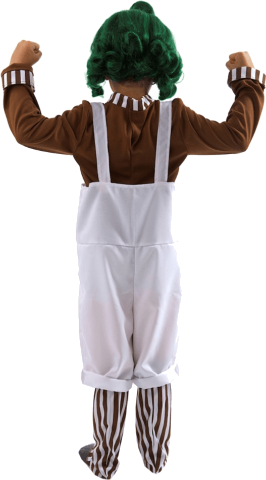 Kids Oompa Loompa Costume - Plush Clipart (527x952), Png Download