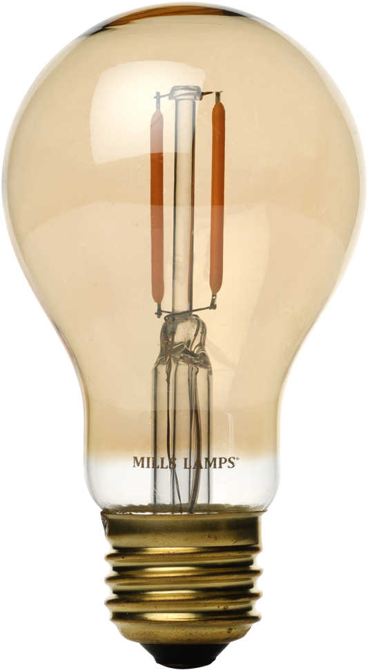 Edison Mills A19 Victorian Led Filament Light Bulb - Incandescent Light Bulb Clipart (1000x1000), Png Download