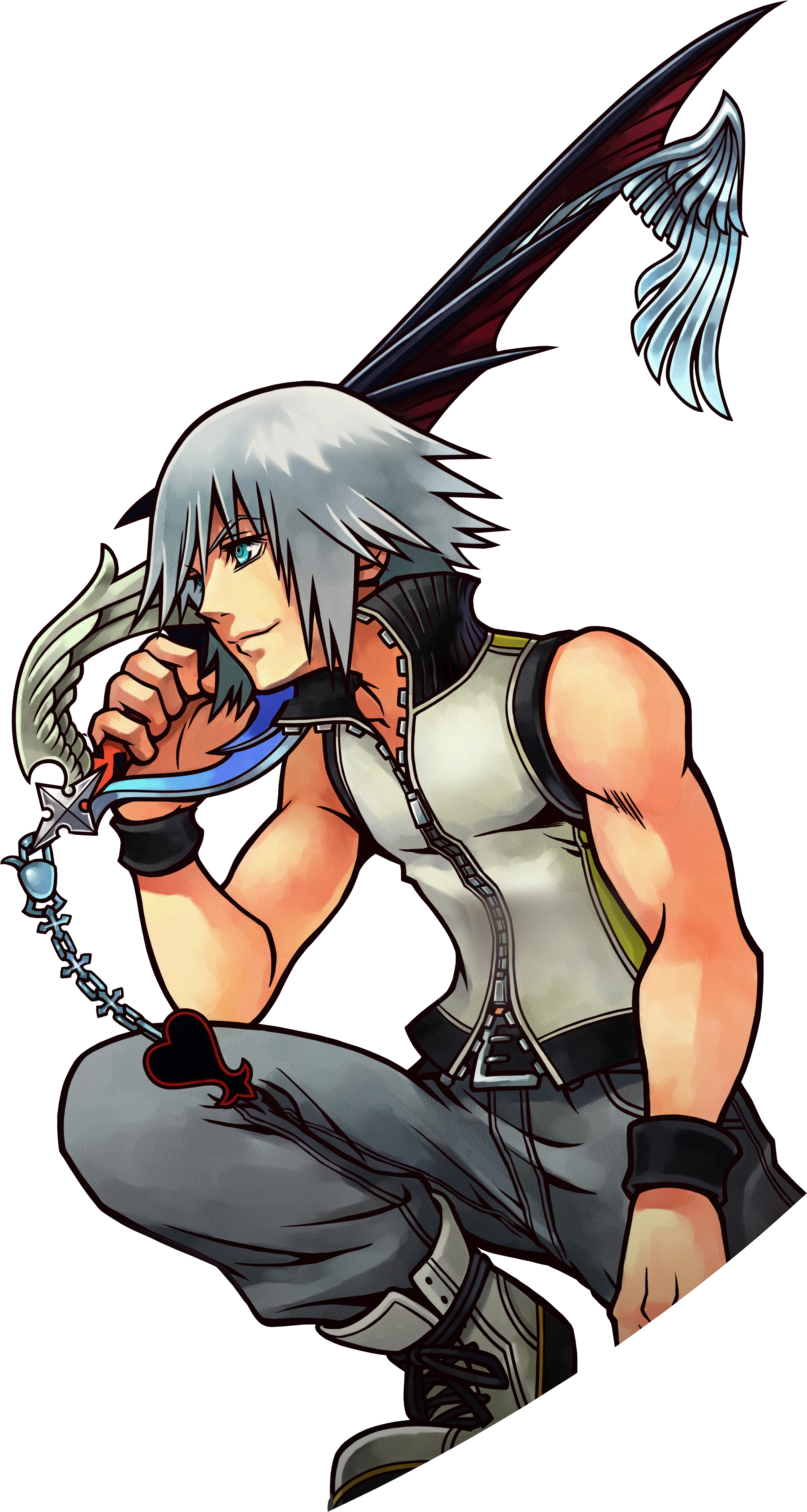 No Caption Provided - Kingdom Hearts Riku Avatar Clipart (3074x5514), Png Download