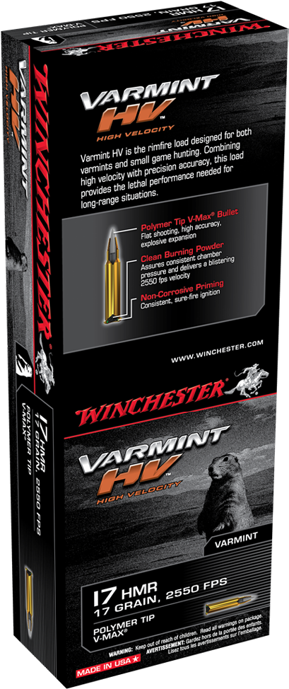 Winchester Varmint Hv 17hmr 17gr - Windscreen Wiper Clipart (1000x1000), Png Download