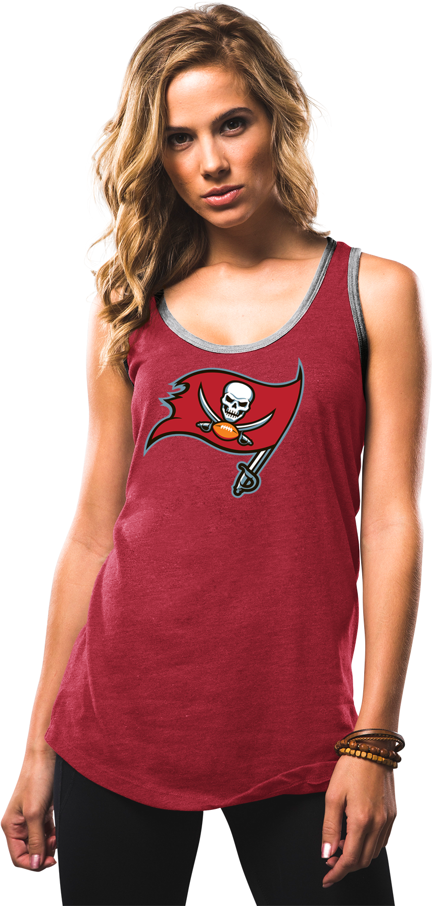 Majestic Buccaneers Women's Heather Red Tested Tank - Tampa Bay Buccaneers Clipart (1800x1800), Png Download
