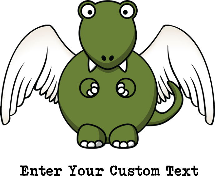 T Rex Dinosaur Angel Wings Baby Blanket - Angel Wings Cartoon Png Clipart (689x565), Png Download